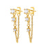 Stardust Chain Stud Earrings Sterling Silver Gold