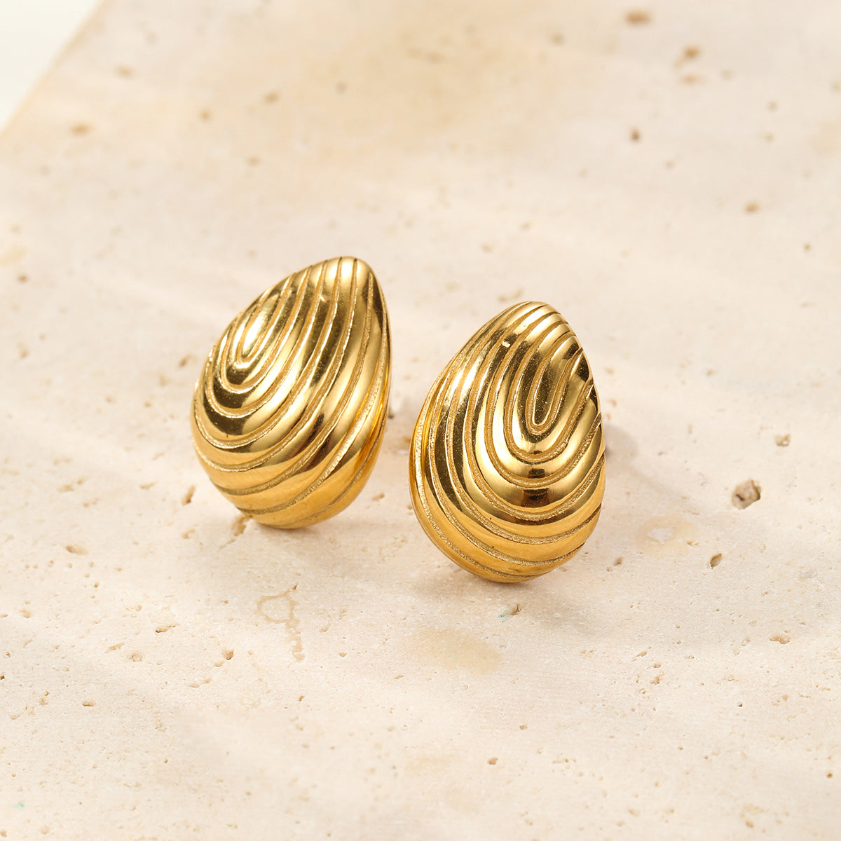 Teardrop Oversized Stud Earrings Waterproof