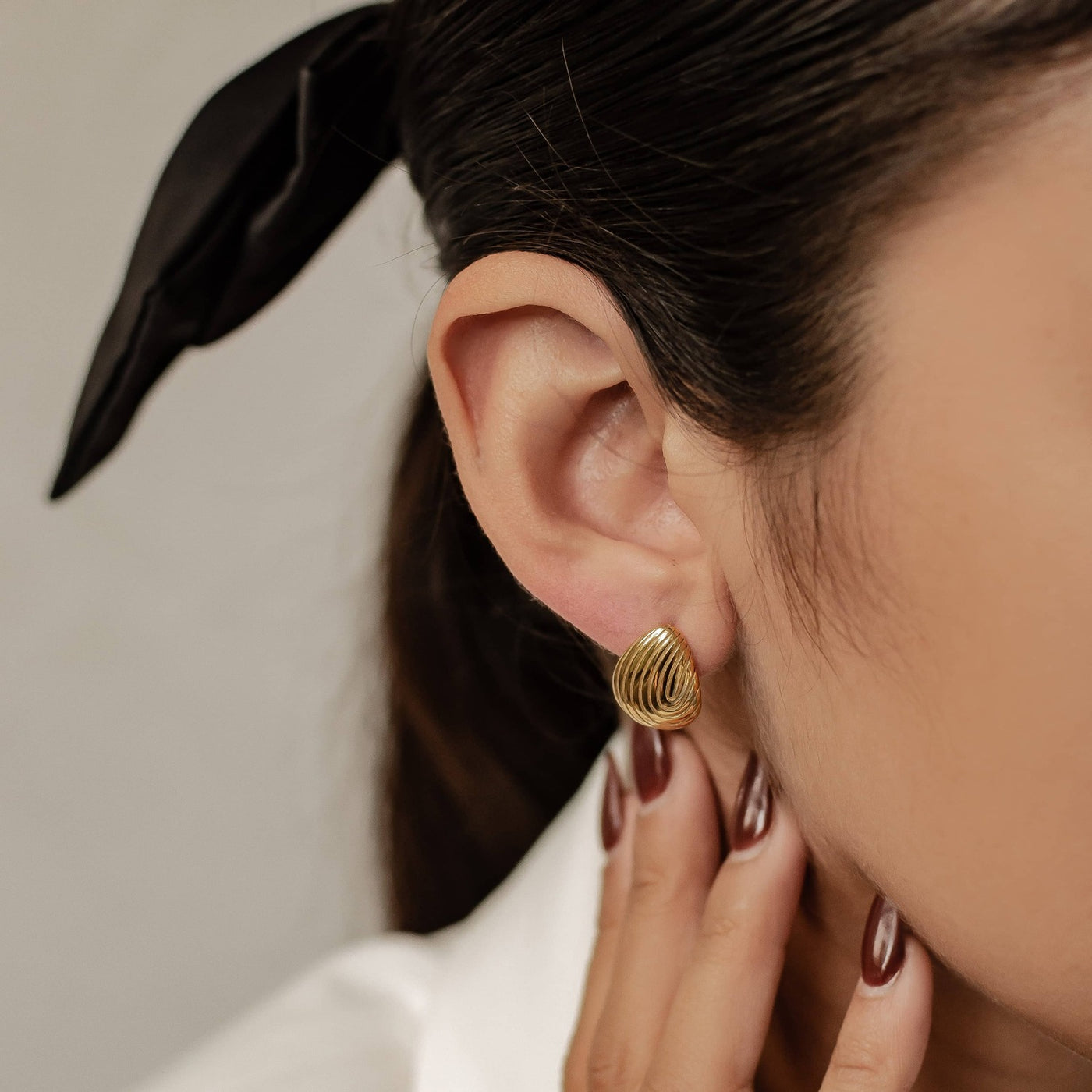 Teardrop Oversized Stud Earrings Waterproof