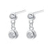  Boucles d'oreilles Deux Orbs Sterling Argent