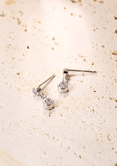  Boucles d'oreilles Deux Orbs Sterling Argent