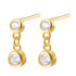 Boucles d'oreilles Deux Orbs Sterling Argent en Or