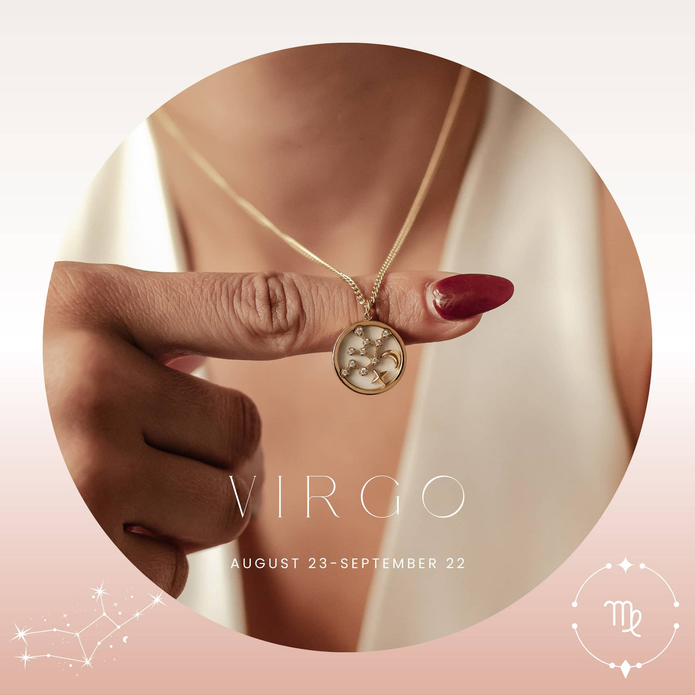 Virgo Star Constellation Necklace