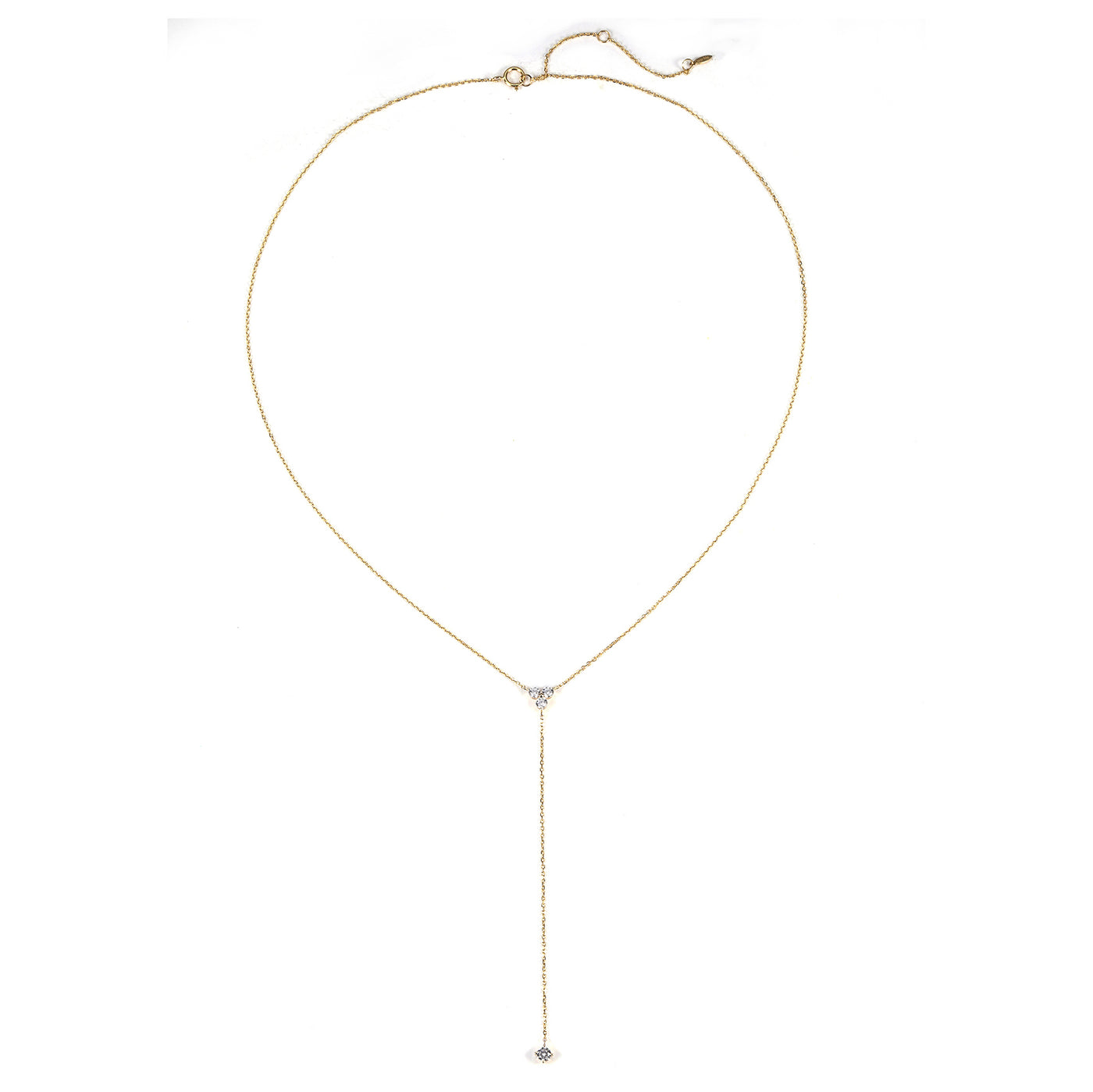 Trinity Y Necklace 14K