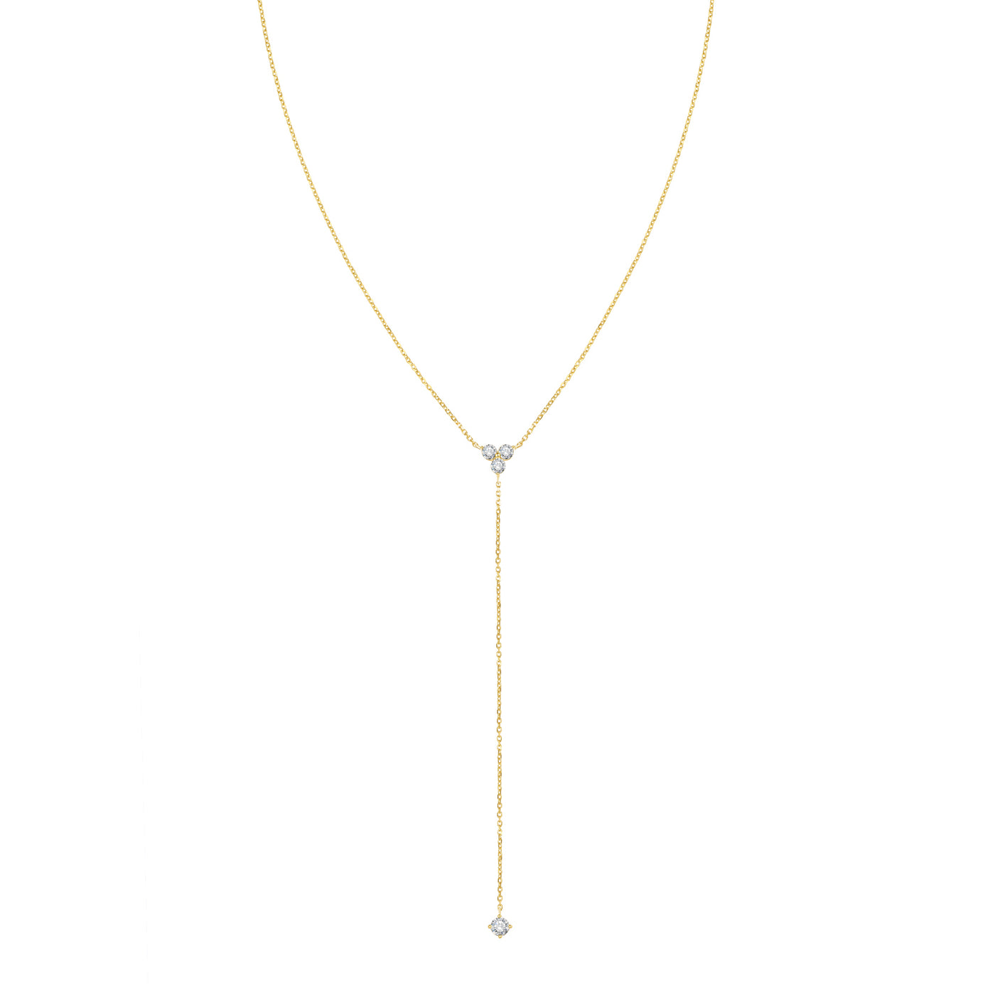 Trinity Y Necklace 14K