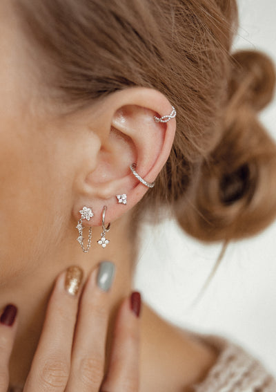 Ear Cuff Doble Helix Plata de Ley 925