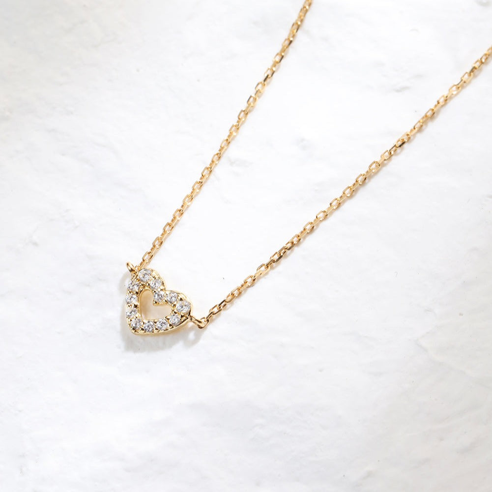 Amore Heart Pendant Necklace 14K Gold