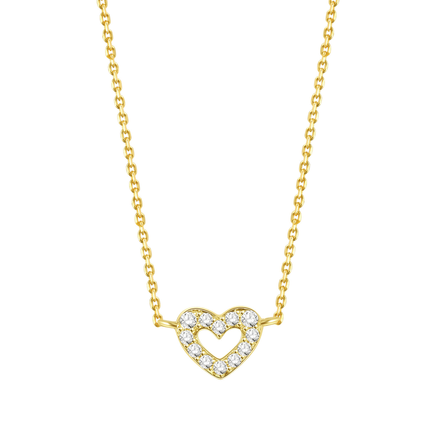 Amore Kette Herz Anhänger 14K Gold