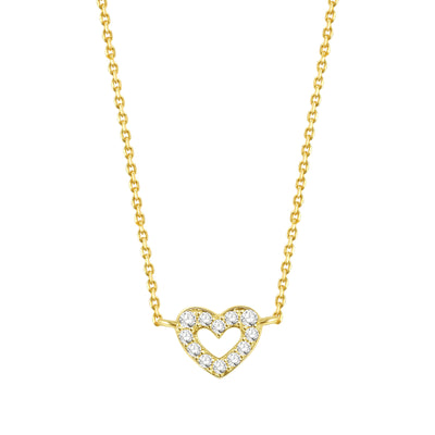 Amore Kette Herz Anhänger 14K Gold