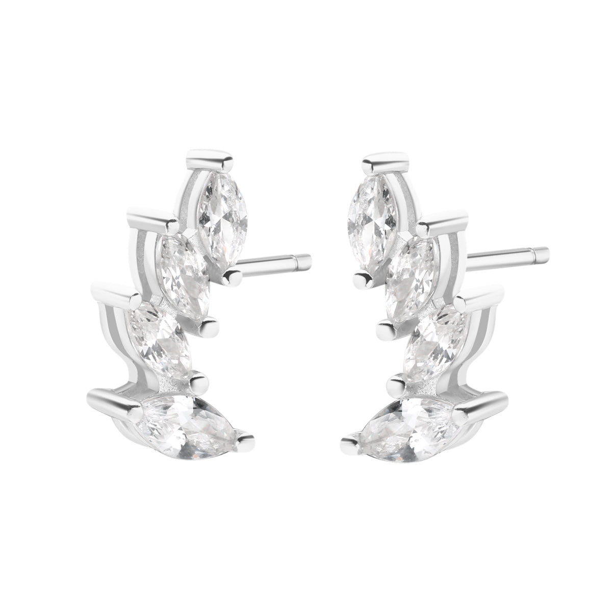 Clous d'Oreilles Arc Argent Sterling