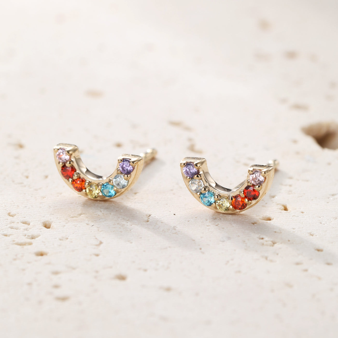 Aurora Stud Earrings 9K Gold