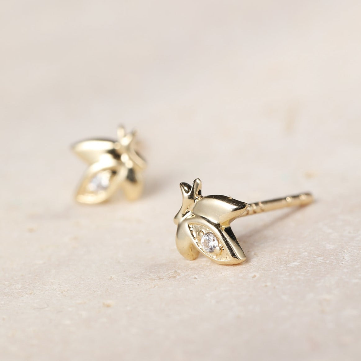 Awaken Stud Earrings 9K Gold