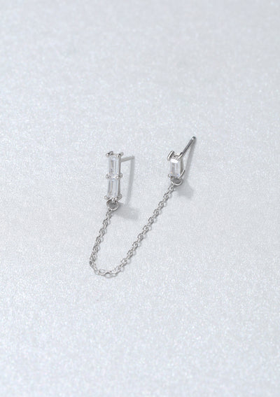 Baguette Ear Cuff Sterling Silver