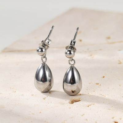 Ball and Drop Earrings Stainless Steel