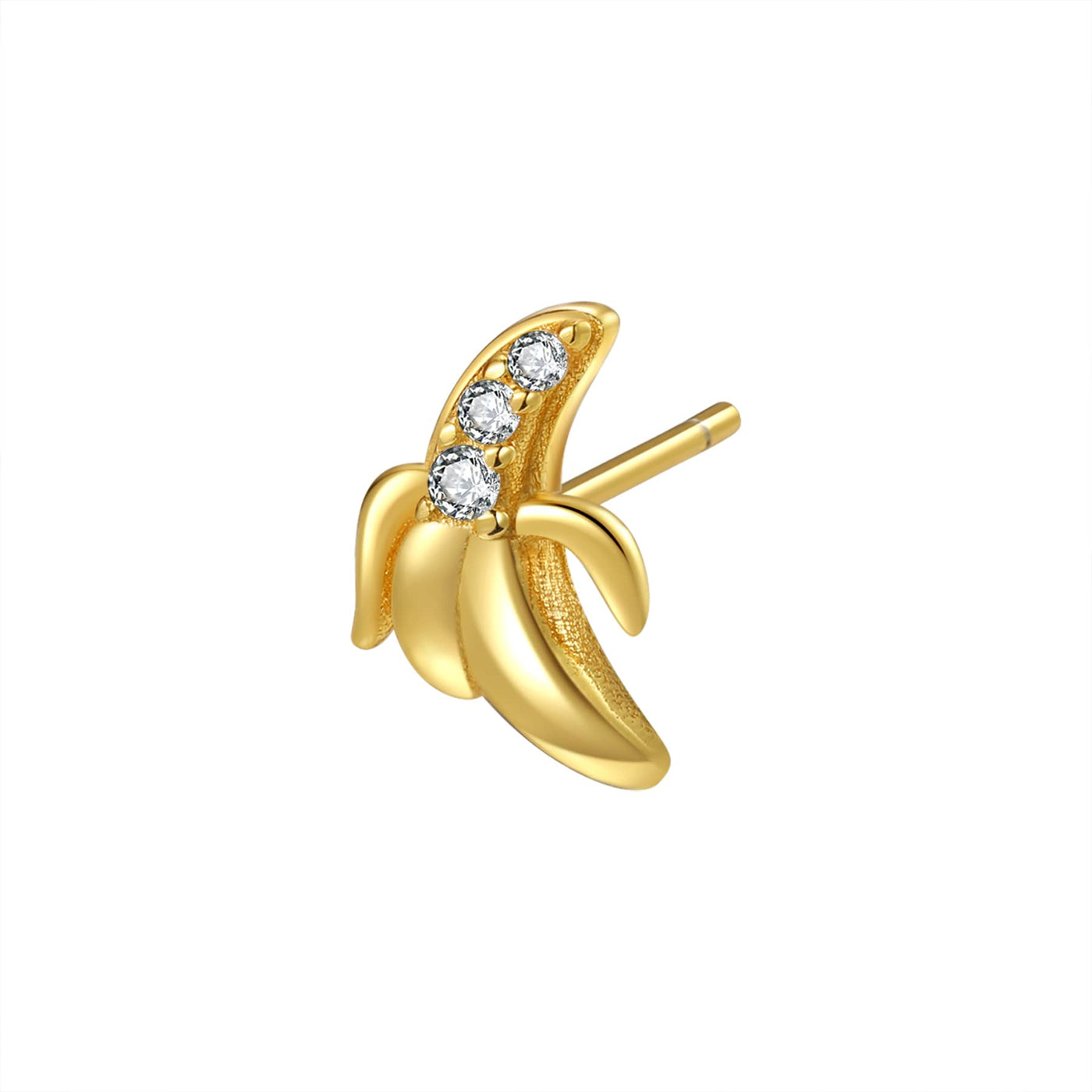 Banana Stud Earring Sterling Silver