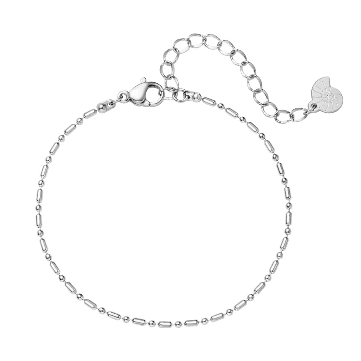 Bracelet Chaîne Perle et Barre en Argent