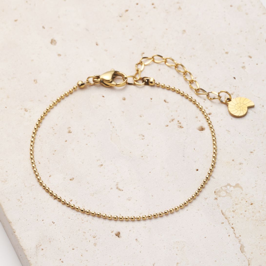 Bead Chain Bracelet Gold