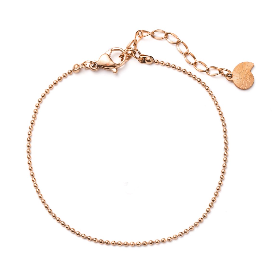 Bead Chain Bracelet Rose Gold