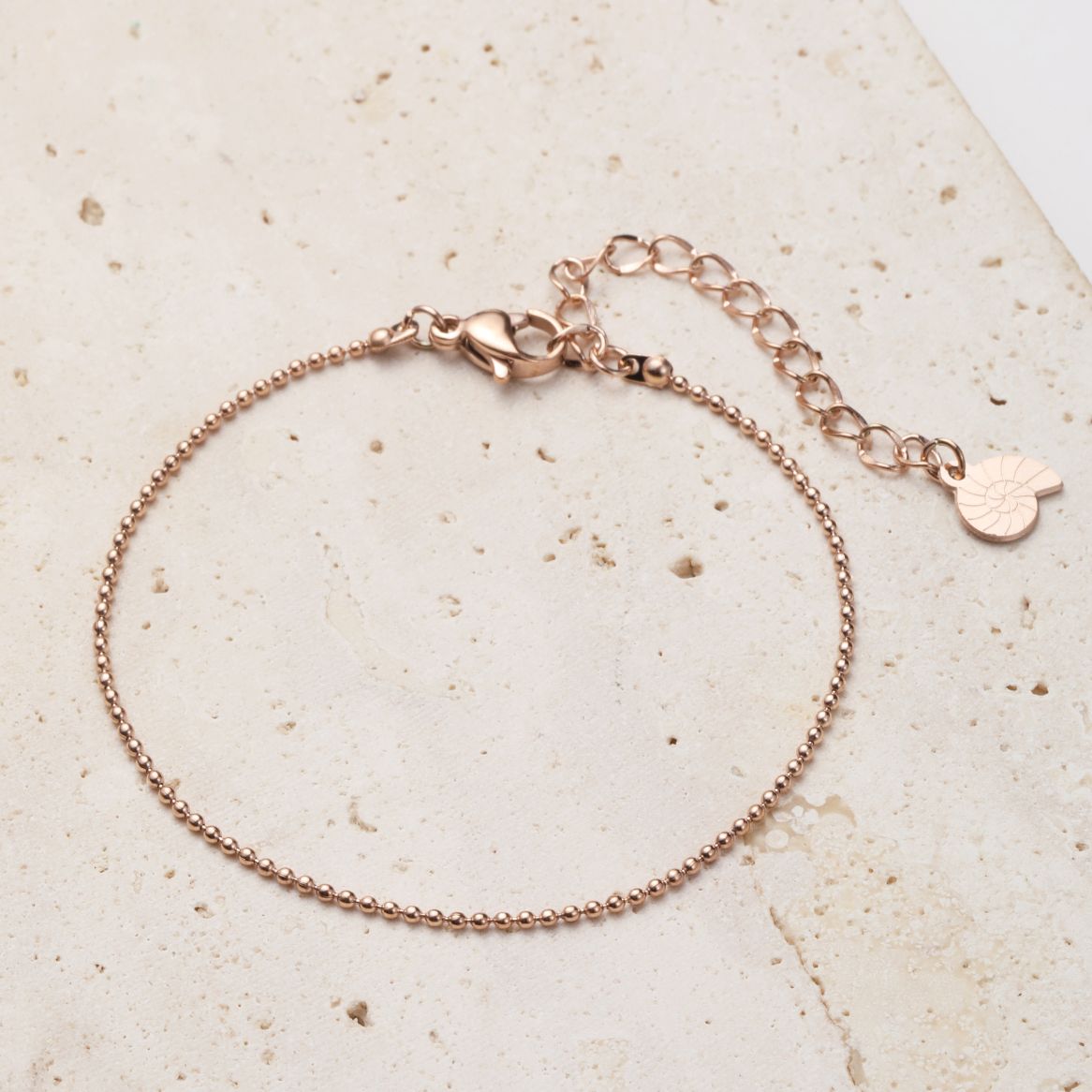 Armband in Kugelkette-Design in Rosegold