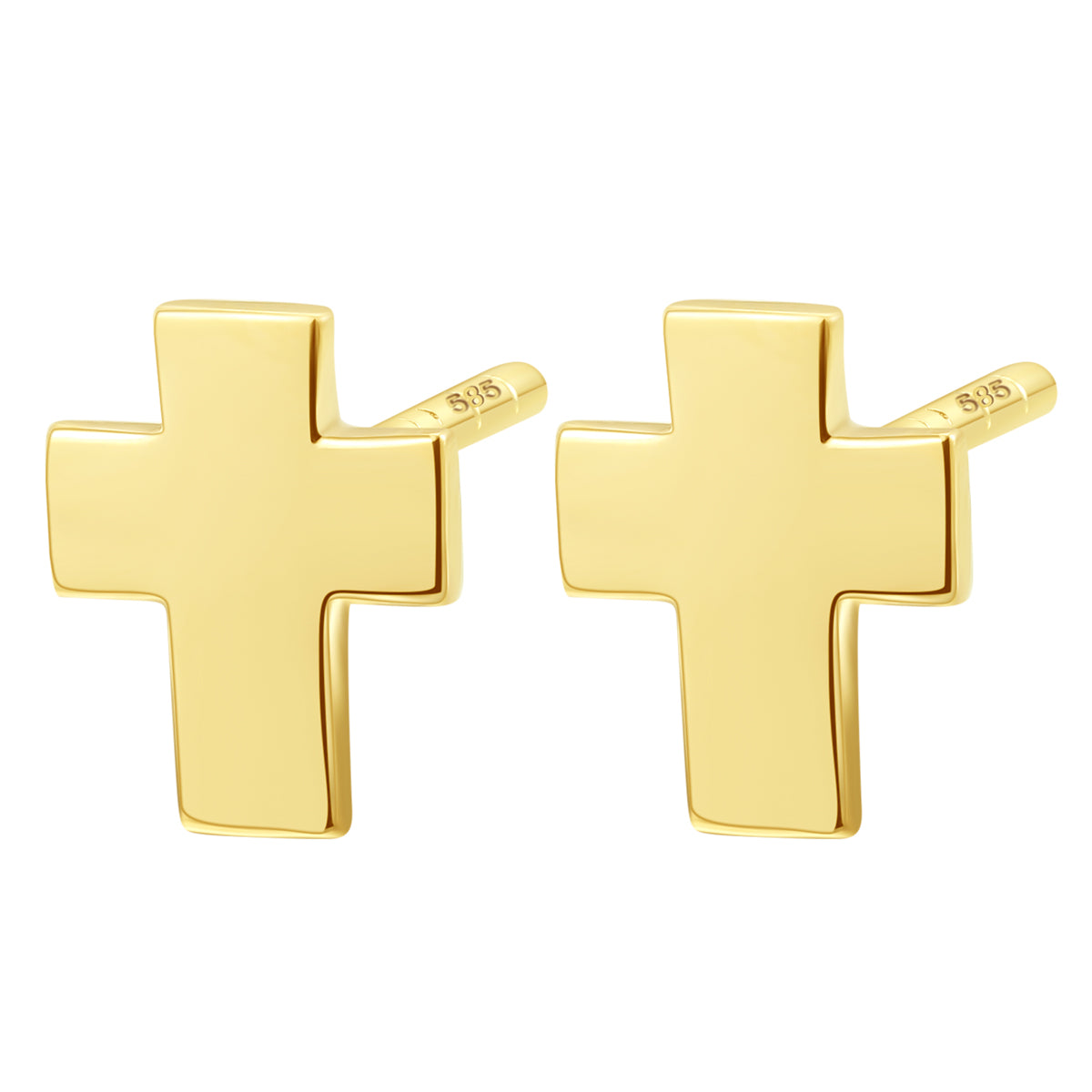 Believe Stud Earrings 14K Gold