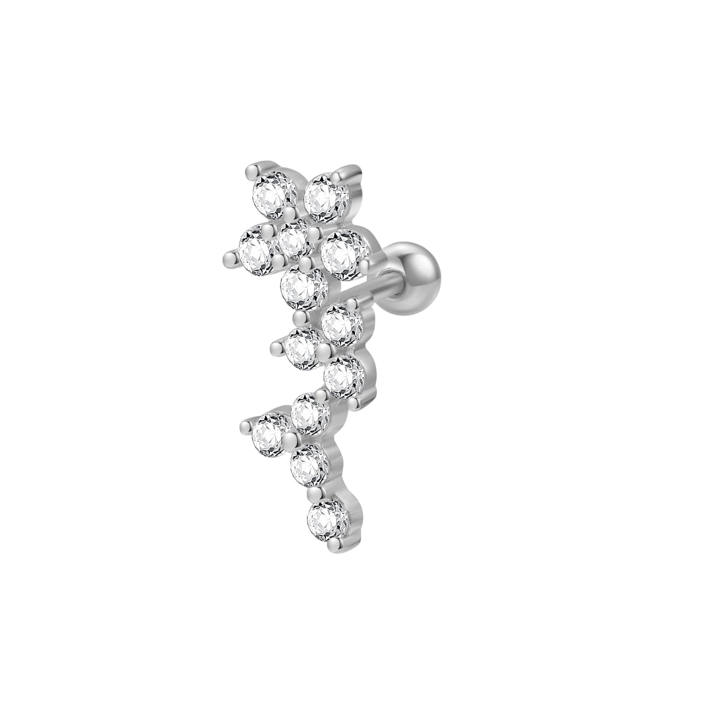 Piercing Clous d' Oreilles Bloom Sterling Argent