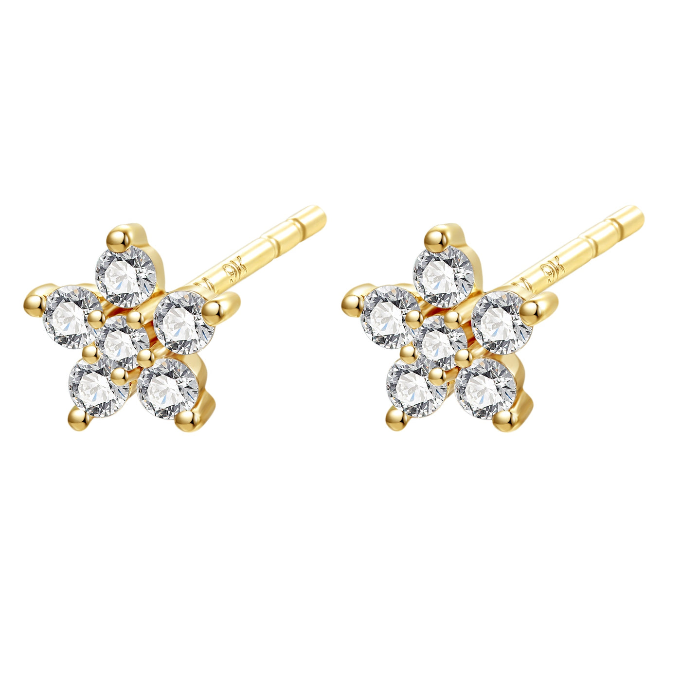 Bloom Stud Earrings 9K Gold