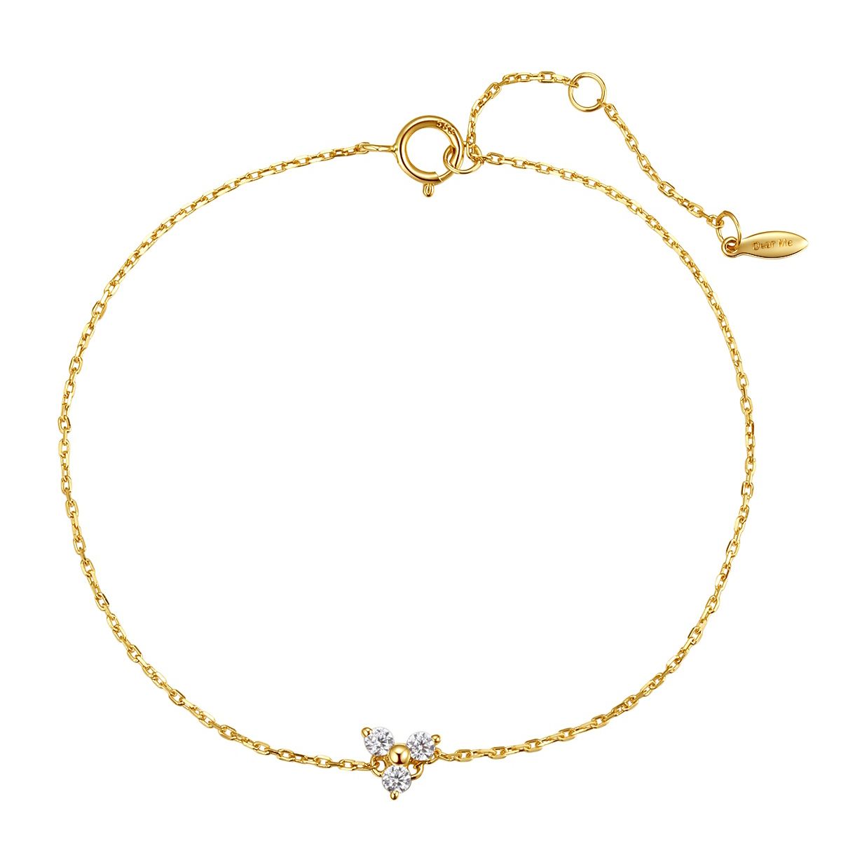 Trinity Bracelet 14K Gold