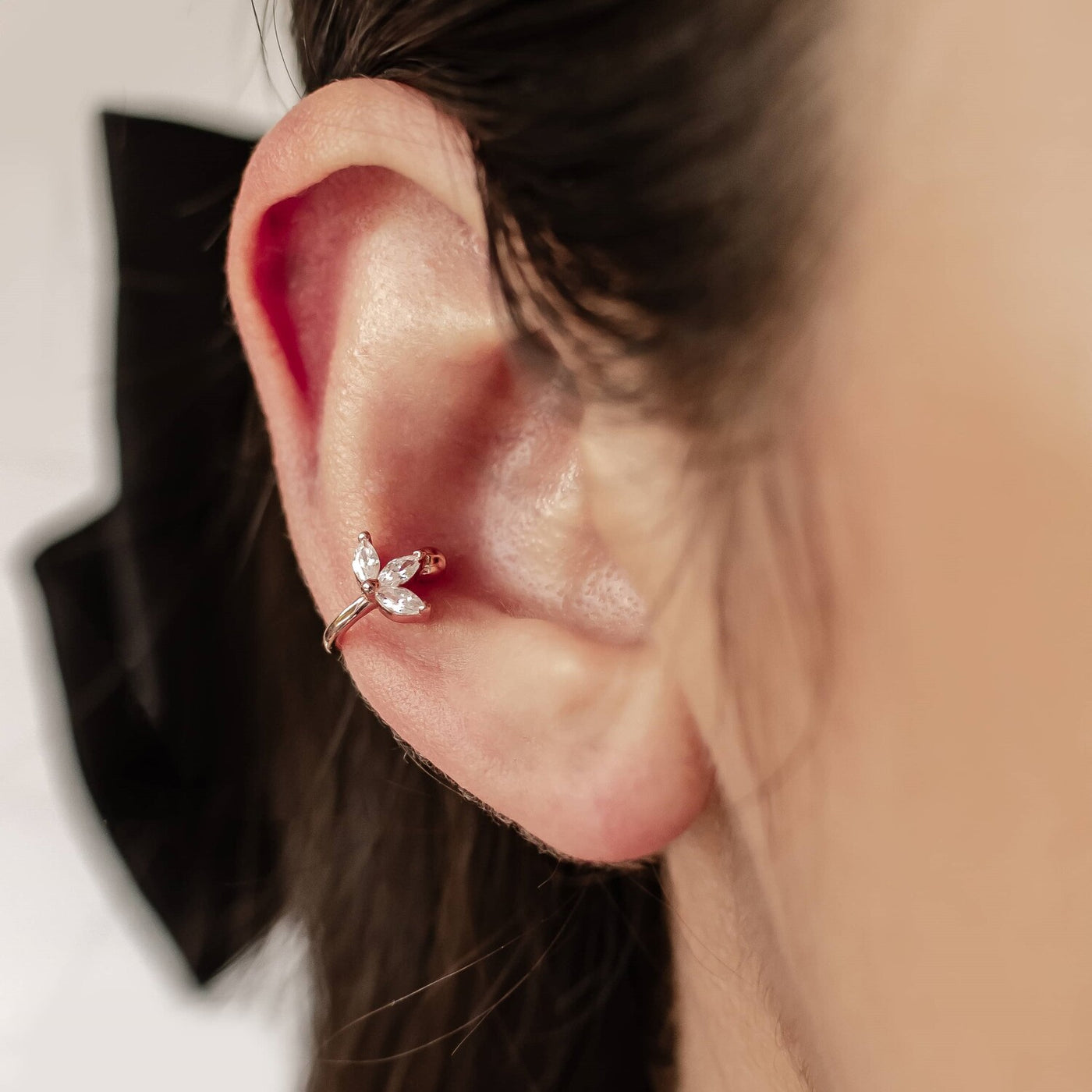 Blossom Ear Cuff Sterling Silver Gold