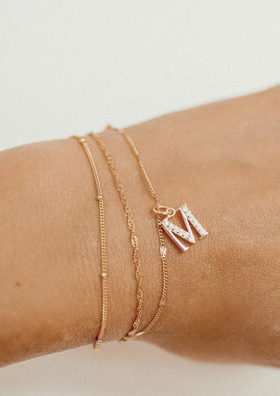 Armband mit Kugeln Sterlingsilber in Gold