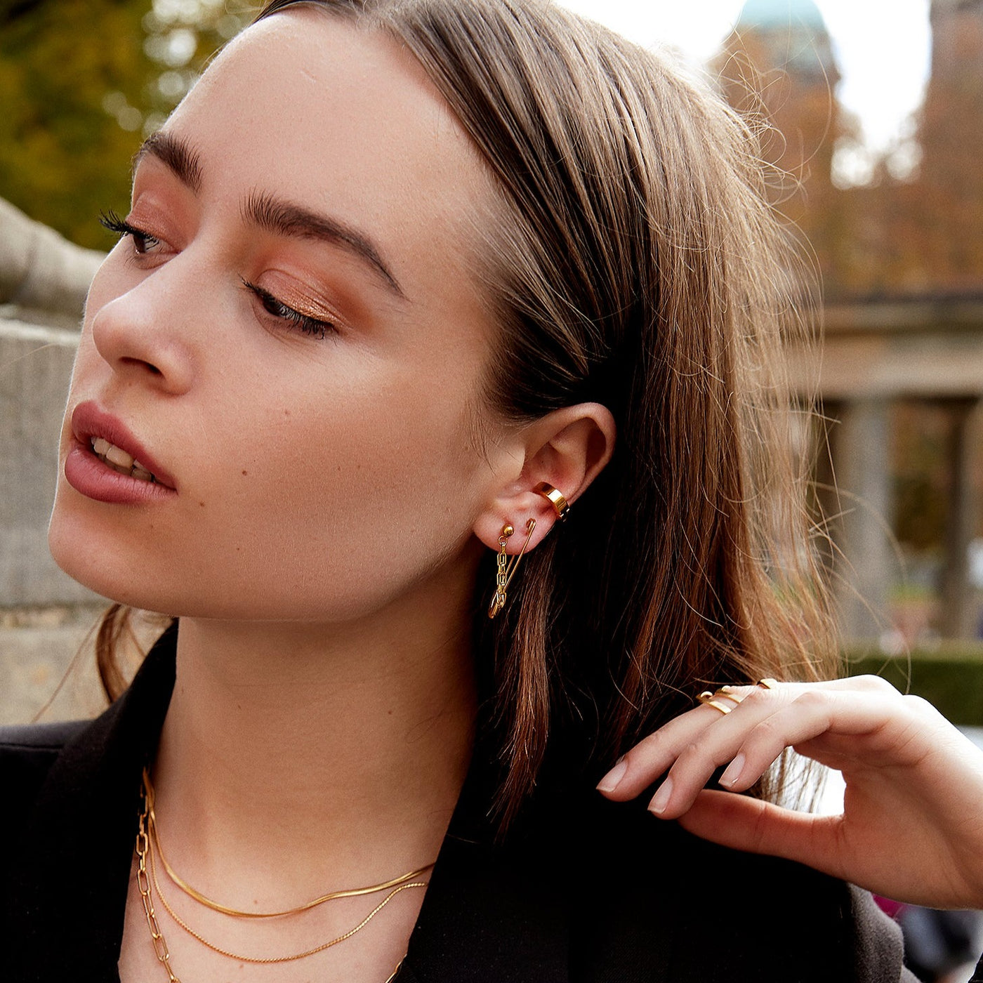 Bold Chain Earrings Gold