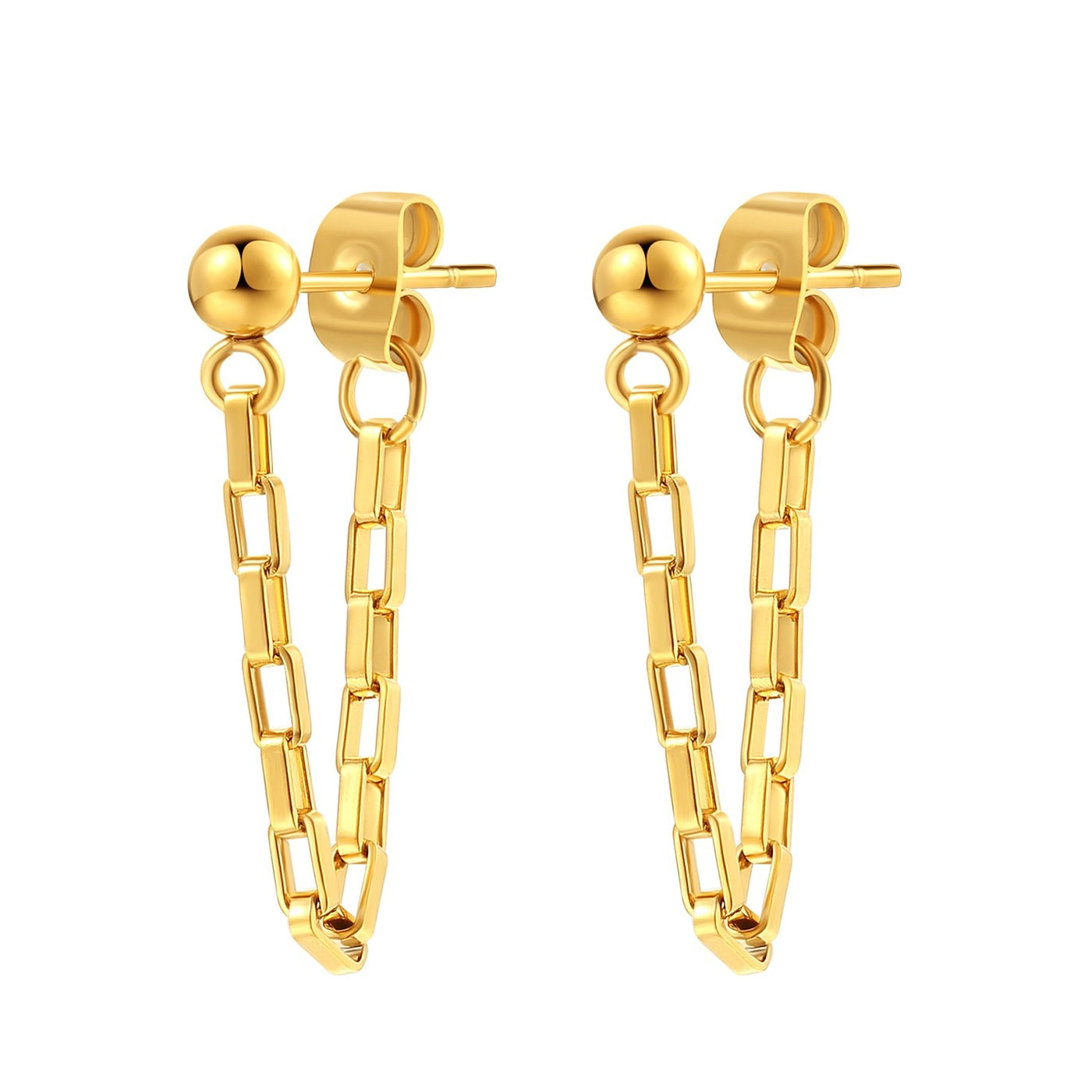 Bold Chain Earrings Gold