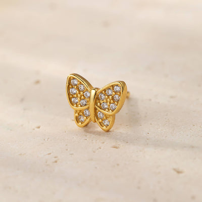 Butterfly Stud Earring Sterling Silver