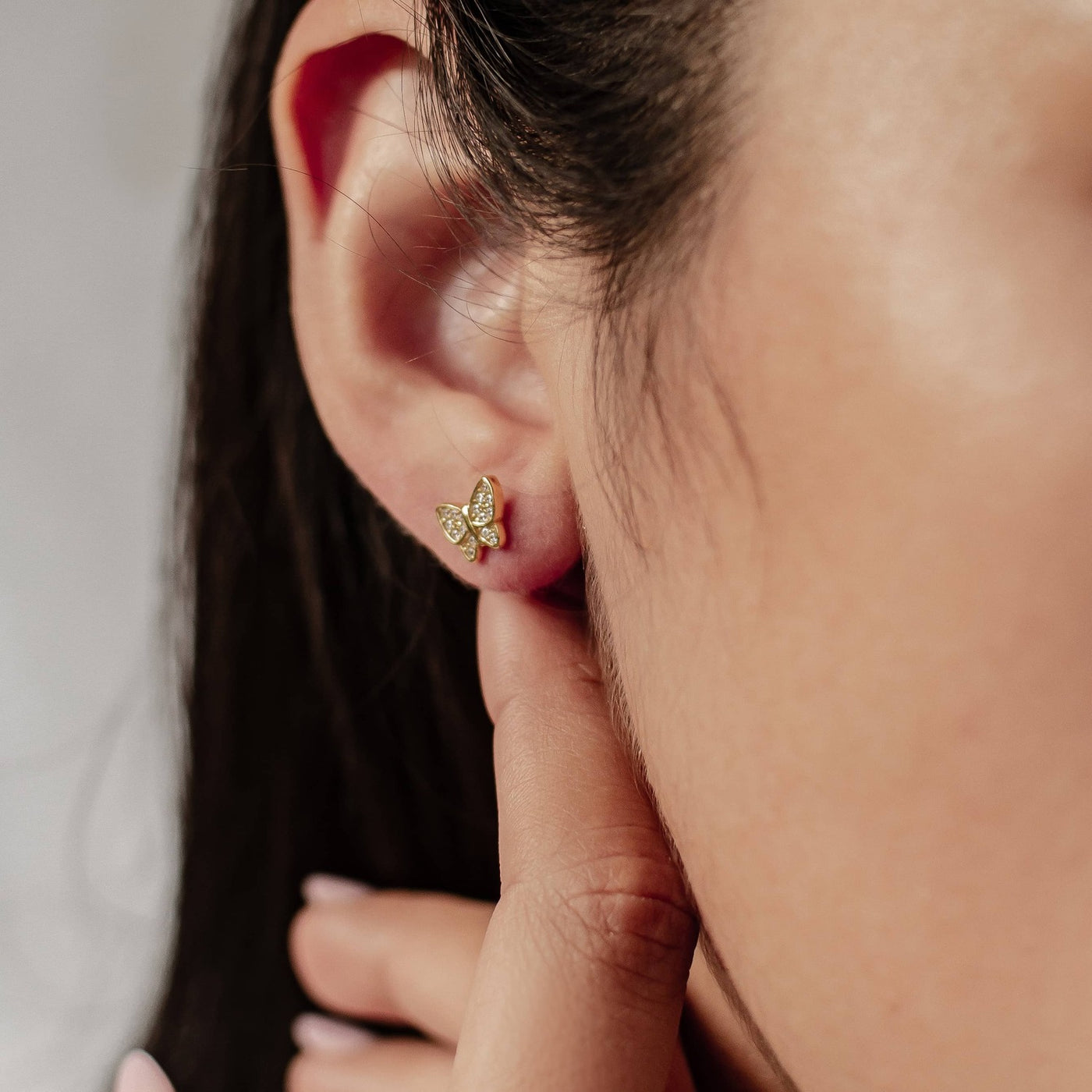 Butterfly Stud Earring Sterling Silver