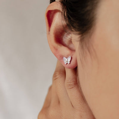 Butterfly Stud Earring Sterling Silver