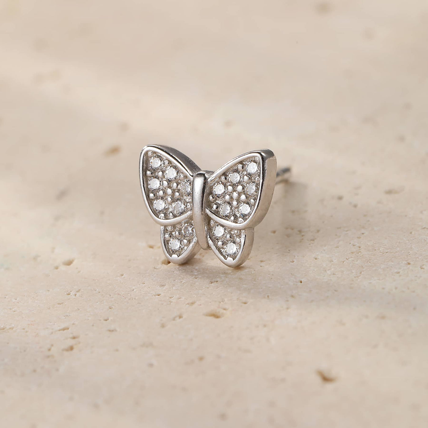 Butterfly Stud Earring Sterling Silver