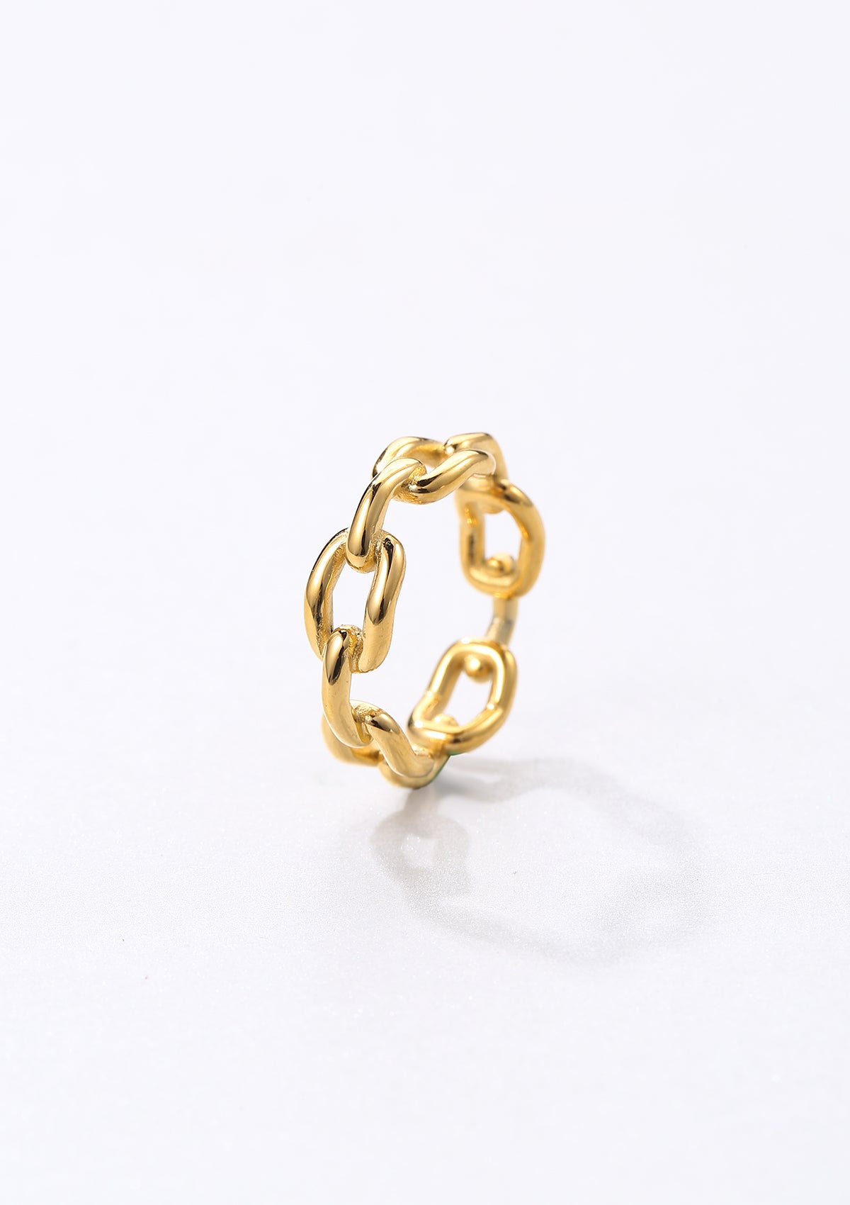 Cable Chain Ring Gold