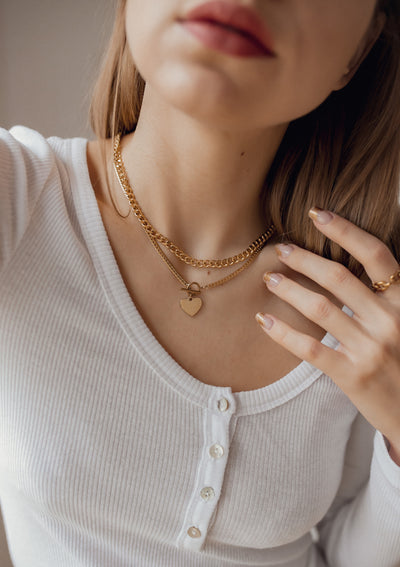 Anillo de Cadena de Cable en Oro