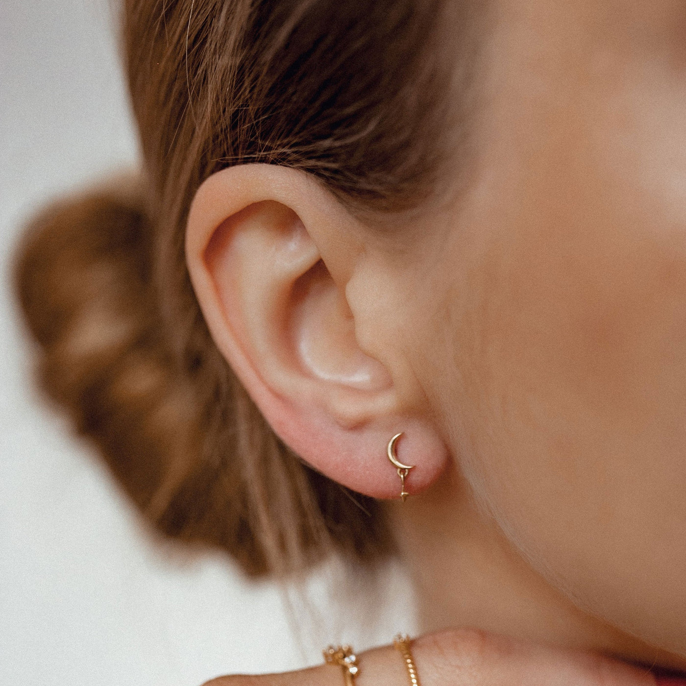 Clous d'Oreilles Célestes Or 9 carats