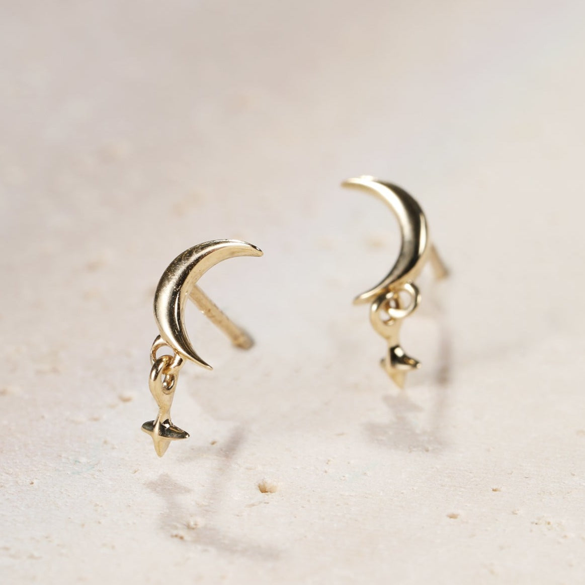 Celestial Stud Earrings 9K Gold