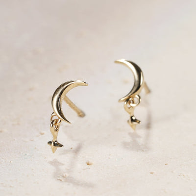 Clous d'Oreilles Célestes Or 9 carats