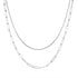 Chunky Chain Layered Necklace Silver