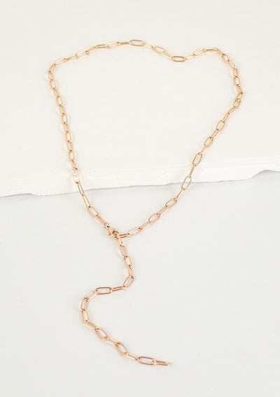 Großgliedrige Kette Y Rosegold