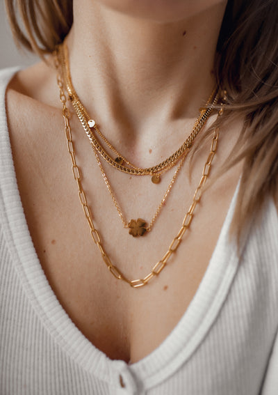 Chunky Chain Y Necklace Gold