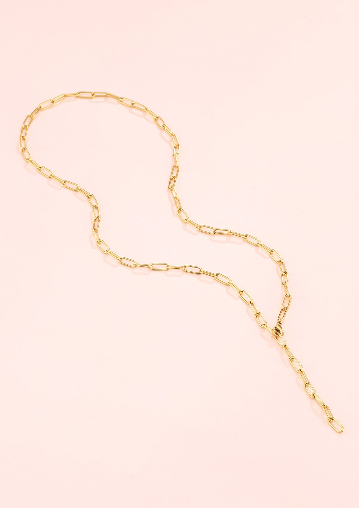 Chunky Chain Y Necklace Gold