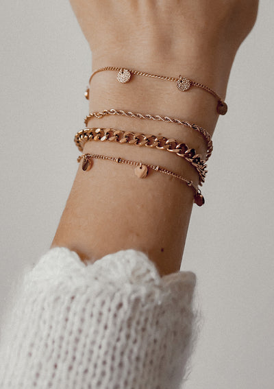 Chunky Curb Chain Bracelet Rose Gold