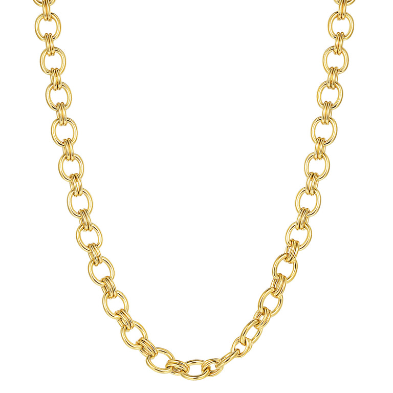 Cable Chain Necklace Bracelet 10K 14K Real Gold Women Diamond Cut Link Chain  | eBay