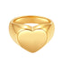 Grosse Bague Coeur en Or