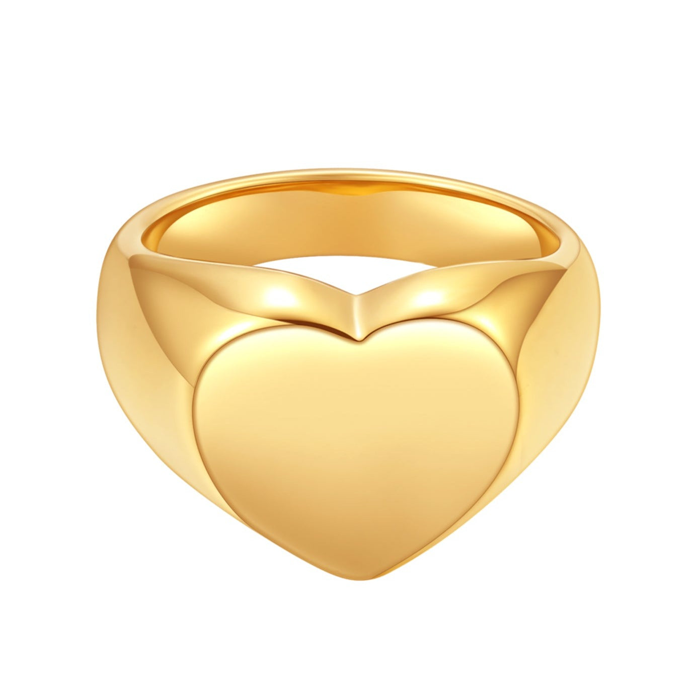 Anillo Grueso de Corazón en Oro