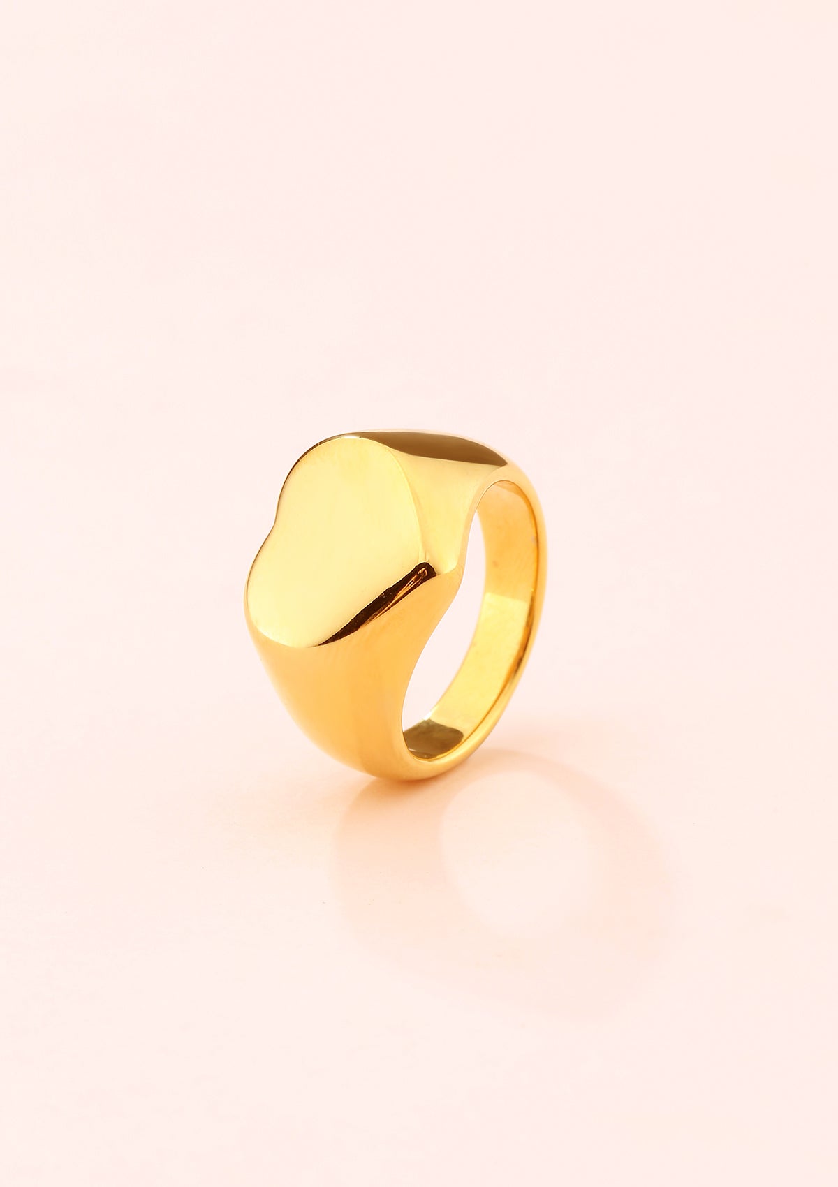 Grosse Bague Coeur en Or