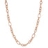 Chunky Oval Figaro Chain Necklace Rose Gold